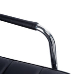 Lot de 2 chaises de bureau fauteuil manager pivotant hauteur réglable revêtement synthétique capitonné noir