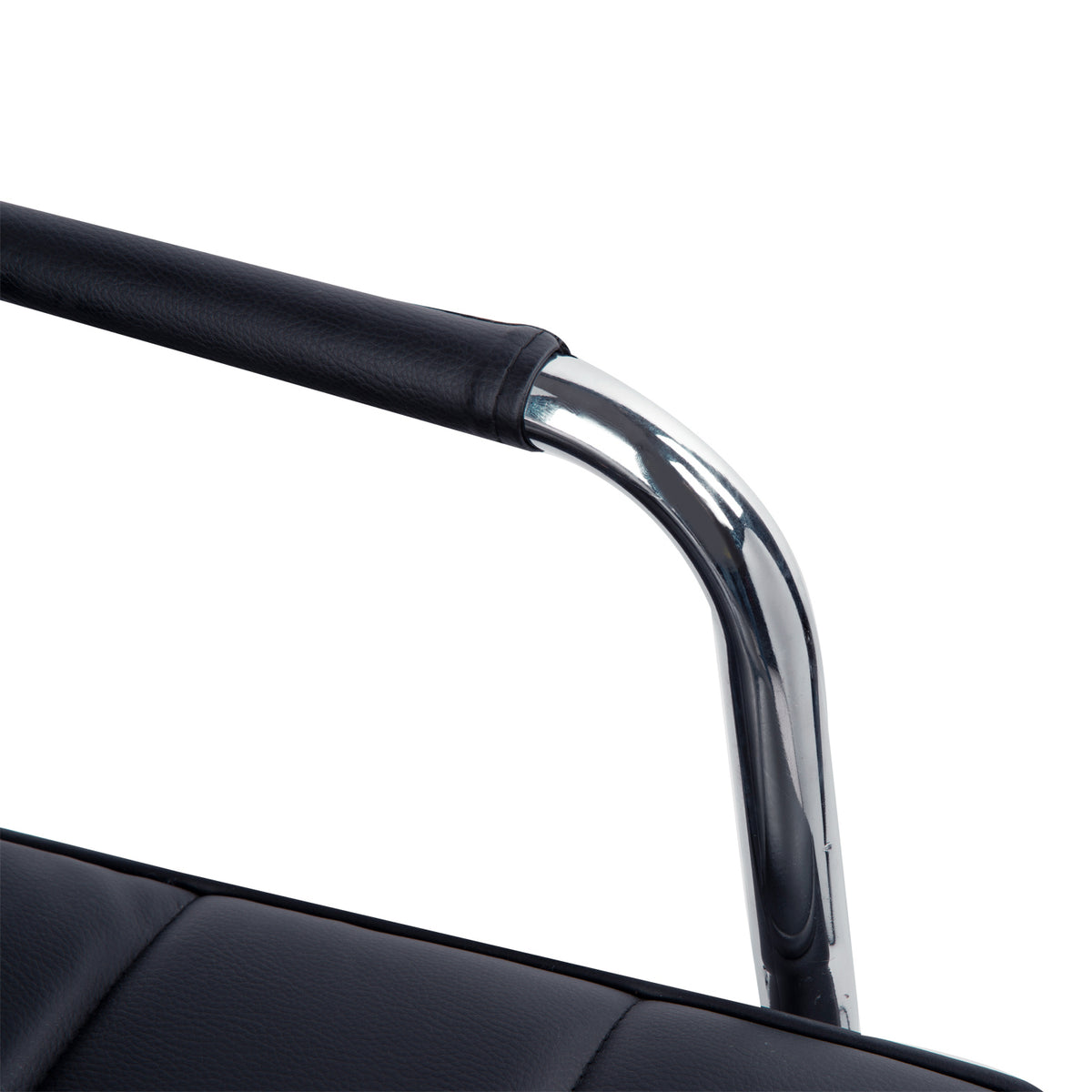 Lot de 2 chaises de bureau fauteuil manager pivotant hauteur réglable revêtement synthétique capitonné noir