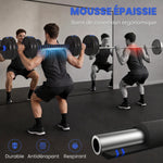 Kit haltères musculation haltères réglables 15 kg 3 en 1, ensemble de poids réglable avec barre d'extension noir