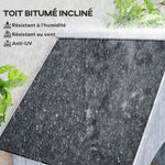 Abri de jardin en bois cabane de jardin exterieur armoire de jardin avec toit bitumé 3 étagères porte avec loquet rangement et stockage extérieurs pour terrasse 77,5 x 54,2 x 179,5 cm blanc