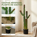 Plante artificielle intérieure 111 cm, arbre artificiel cactus en pot, pour maison, bureau, salon, chambre, vert
