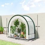 Serre de Jardin Pliable et Portable, Petite Serre de Balcon en Bâche PE et Porte Zippée, 200 x 80 x 164 cm, Vert