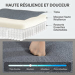Fauteuil relax inclinable en polaire Teddy, fauteuil de relaxation avec repose-pieds extensible, assise rembourrée, gris