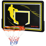 Panier de basket mural panier de basket extérieur panneau incassable filet anti-déchirure 110 x 90 x 70 cm noir