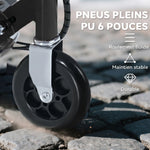 Trottinette électrique 120 W pliable pour enfant de 6+ ans hauteur guidon et selle réglable 10 Km/h max. noir