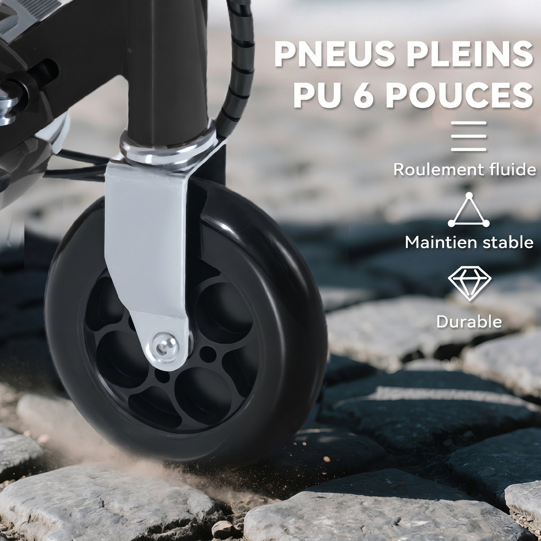 Trottinette électrique 120 W pliable pour enfant de 6+ ans hauteur guidon et selle réglable 10 Km/h max. noir