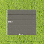 Toile de toit pour pergola tonnelle rétractable de 3 x 3 m - toile uniquement 250 x 255 cm gris clair