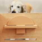 Gamelle chien surélevée de 3 hauteurs ajustables gamelle pour chien 2 bols acier inoxydable 63 x 58,5 x 40 cm chêne