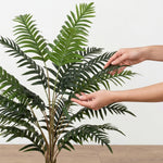 Plante artificielle intérieure 90 cm fougère arbre artificiel en pot avec branches flexibles, intérieure et extérieure