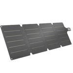 Chargeur solaire pliable 36W panneau solaire portable ports type-C et USB-a imperméable IP67 89,8 x 27,9 x 1 cm gris
