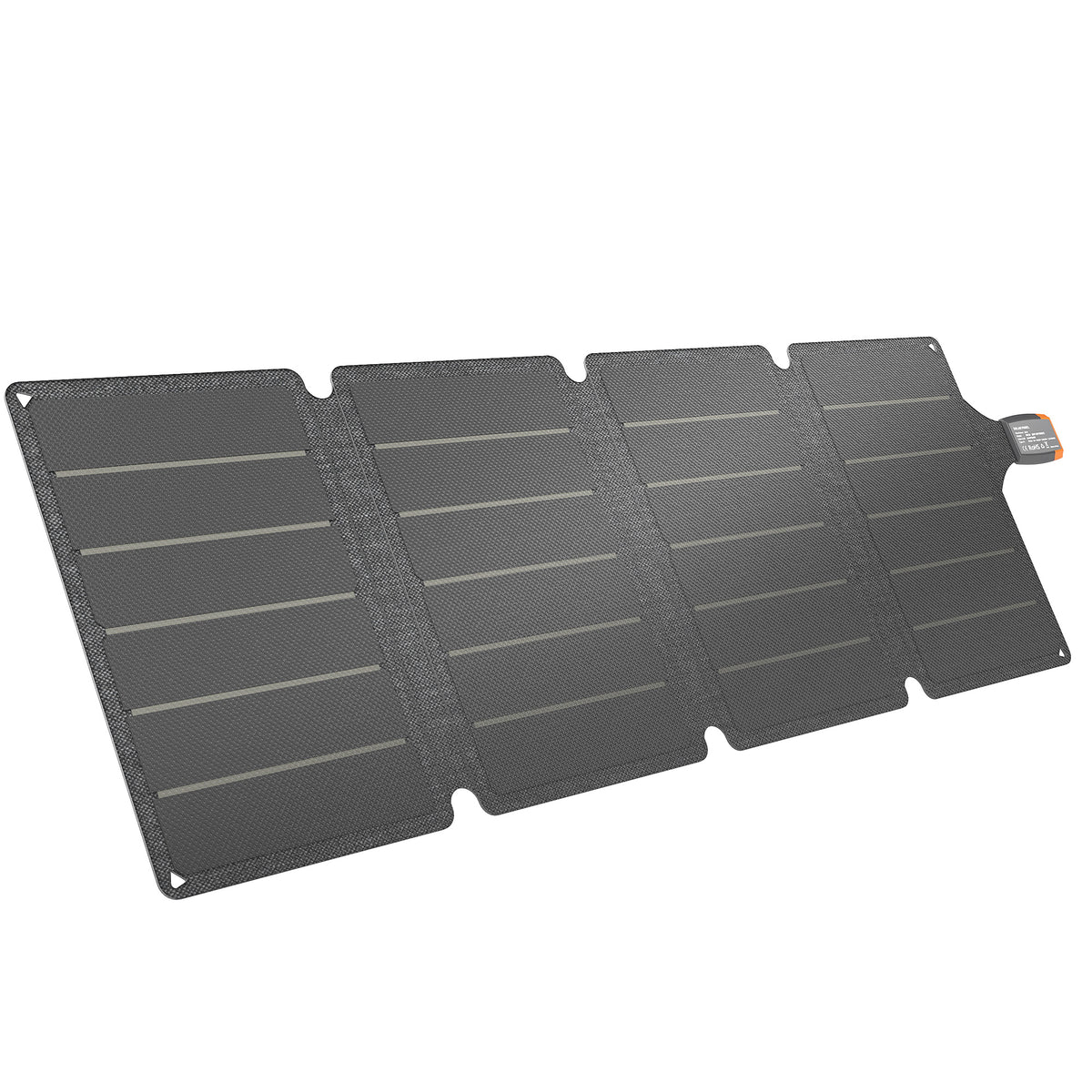 Chargeur solaire pliable 36W panneau solaire portable ports type-C et USB-a imperméable IP67 89,8 x 27,9 x 1 cm gris
