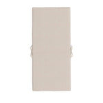 Lot de 2 coussins d'extérieur pour fauteuil chaise à dossier avec attaches rembourrage 8 cm, dim. 112L x 51l cm, beige