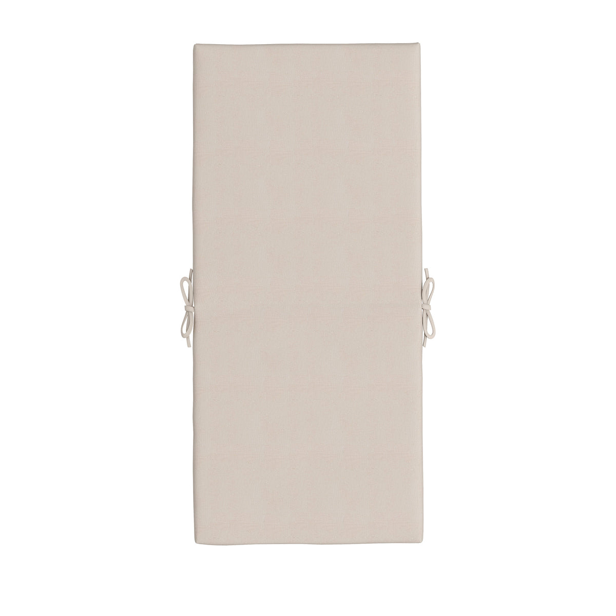 Lot de 2 coussins d'extérieur pour fauteuil chaise à dossier avec attaches rembourrage 8 cm, dim. 112L x 51l cm, beige