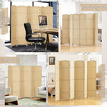 Paravent interieur en bois 6 panneaux 240 x 170 cm séparateur de pièce pliable pour salon, chambre à coucher, naturel