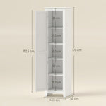 Armoire de Rangement buffet cuisine avec 2 étagères réglables- Hauteur 170 cm en Bois Blanc