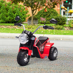 Elektrisches Kinder-Chopper-Geländemotorrad 6 V 20 W, Vorwärts- und Rückwärtsgang, 3 Räder, Licht- und Soundeffekte, Rot-Schwarz