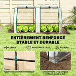 Mini Serre de Jardin Mini serre Tunnel Toit Pointu Acier Anti-UV Fenêtres, 180x 90x90cm, Transparent