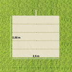 Toile de toit pour pergola tonnelle rétractable de 3 x 3 m - toile uniquement 250 x 255 cm crème