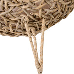 Panier chat lit surélevé chat cosy niche grotte grand confort dim. Ø 52 x 58H cm coussin moelleux inclus résine tressée imitation rotin beige