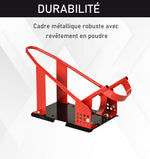 Rail de support universel pour moto support roue moto support béquille moto  bloque roue 8-15,5 cm trous pré-percés