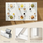 Table à manger extensible 80-120 cm pour 4 à 6 personnes, table de cuisine avec extension coulissante, blanc