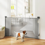 Barrière rétractable pour chien largeur 149 cm verrouillage automatique - gris