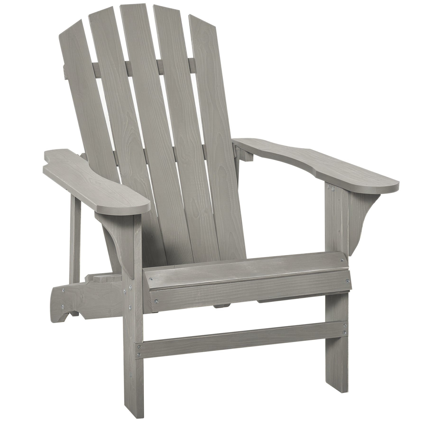 Fauteuil adirondack Fauteuil de Jardin Chaise de Jardin de Plein Air dim. 78L x 89P x 88H cm Bois Massif Sapin