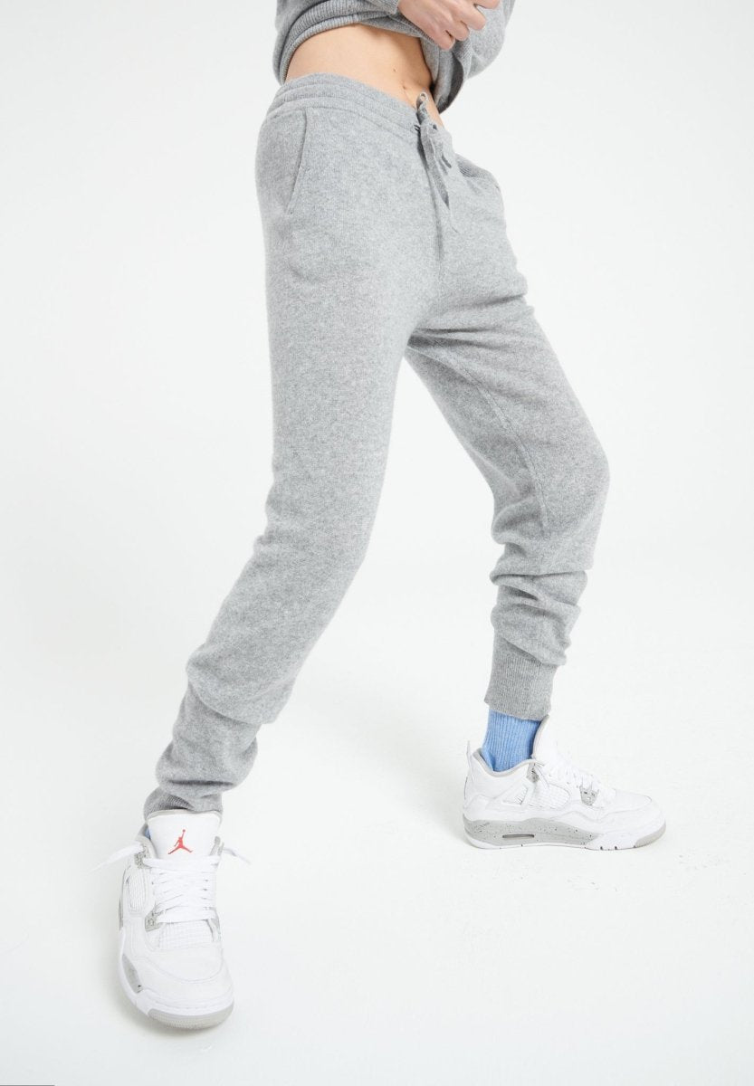 Pantalon femme en cachemire gris clair - LILLY 11