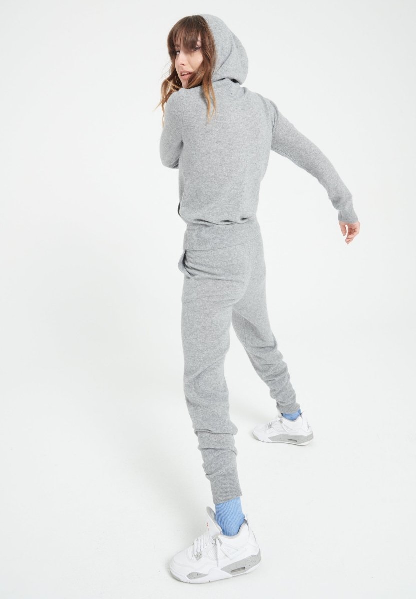 Pantalon femme en cachemire gris clair - LILLY 11