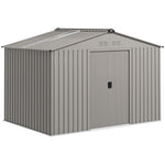 5.4 m² garden shed, dim. 2.77 x 1.95 x 1.92 m, foundation included, sliding door, vents, sheet steel, anthracite