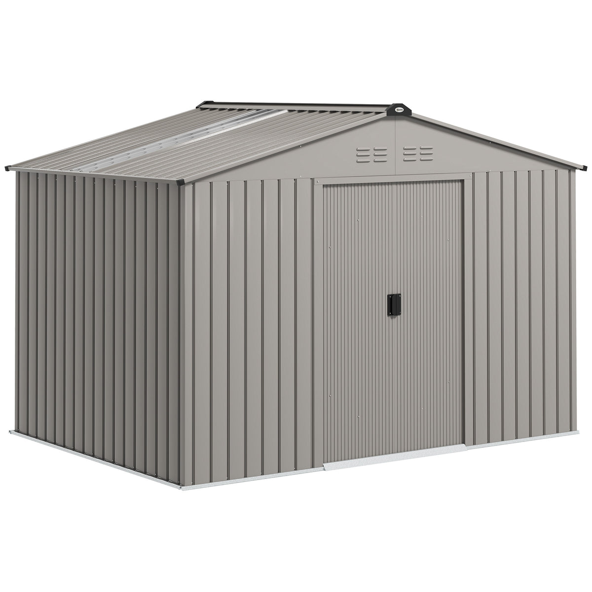 5.4 m² garden shed, dim. 2.77 x 1.95 x 1.92 m, foundation included, sliding door, vents, sheet steel, anthracite