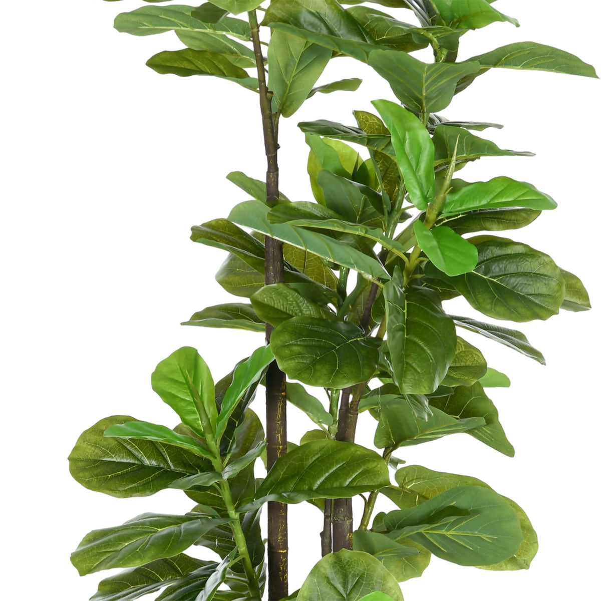 Lot de 2 plantes artificielles Figuier à feuilles de violon Ficus Lyrata hauteur 180cm avec Pot