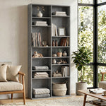 Rangements pour CD et DVD 18 compartiments capacité max. 640 CD/360 DVD 430 Blu-ray 78,5 x 24 x 175 cm gris clair