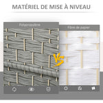 Paravent intérieur en bois 4 panneaux séparateur de pièce pliable pour salon chambre 180 x 180 cm gris mélangé