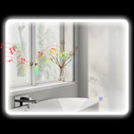 Miroir salle de bain LED bluetooth 70 x 90 cm interrupteur tactile lumière réglable 3 couleurs anti-buée mémoire argent