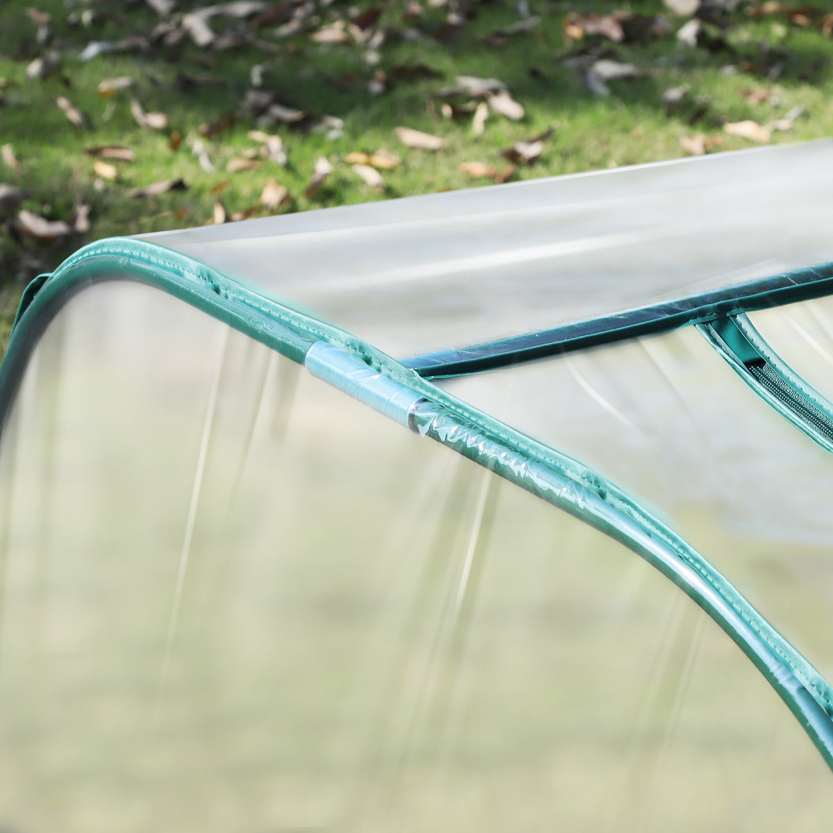 Mini Serre de Jardin Serre à tomates 4L x 1l x 0,80H m Acier PVC Anti-UV 4 fenêtres Zip enroulables Vert et Transparent