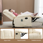 Fauteuil de massage fauteuil de relaxation massant dossier inclinable repose-pied fauteuil TV revêtement synthétique