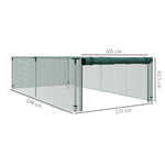 Serre de jardin serre à tomates filet protection porte zippée enroulable HDPE, dim. 125L x 248l x 62,5H cm