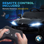 BMW M4 Elektroauto für Kinder 12V mit 2,4G Fernbedienung, Doppelmotor, Hupe, LED-Lichtern, Schwarz