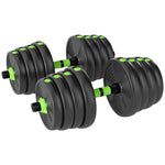 Kit haltères musculation haltères réglables 30 kg 3 en 1, ensemble de poids réglable avec barre d'extension noir