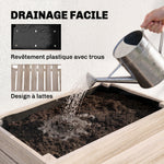 Jardinières sur Pieds carrés potagers - Lot de 4 jardinières sur Pied modulables - 50L x 30l x 60H cm
