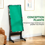 Table Multi-Jeux 6-en-1, Baby-Foot, Billard, Ping-Pong, Hockey, Jeu d'Anneaux, 118x104x71cm, Multicolore