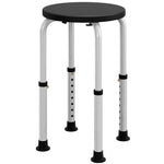 Tabouret de Douche réglable en Hauteur siège de Douche Ergonomique Pieds antidérapants Charge Max. 136 Kg alu HDPE Noir