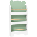 Bibliothèque pour enfant, rangement livre enfant 3 niveaux pour salle de jeux, chambre d'enfant, vert