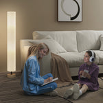 Lampadaire sur pied de salon avec abat-jour en lin, interrupteur à pied, 2 x douille E27, 120 cm, gris