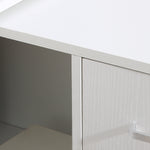 Bureau d'angle rotatif à 180°, bureau d'ordinateur, bibliothèque, tiroir, placard, poste de travail, 117x82x74cm, blanc