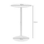 Table de bar ronde table de bistro mange-debout table de cuisine style contemporain plateau peint et cadre en acier