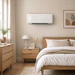 Chauffage mural en céramique 1000/2000W, radiateur électrique, ventilateur, thermostat, minuterie, 54x18,7x12,3cm, blanc