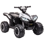Elektrisches Kinder-Quad-Buggy 12 V 6 km/h max. Leuchteffekte Kindersitz für 3-5 Jahre Metall PP schwarz weiß