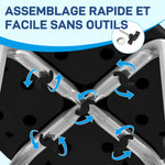 Tabouret de Douche réglable en Hauteur siège de Douche Ergonomique Pieds antidérapants Charge Max. 136 Kg alu HDPE Noir